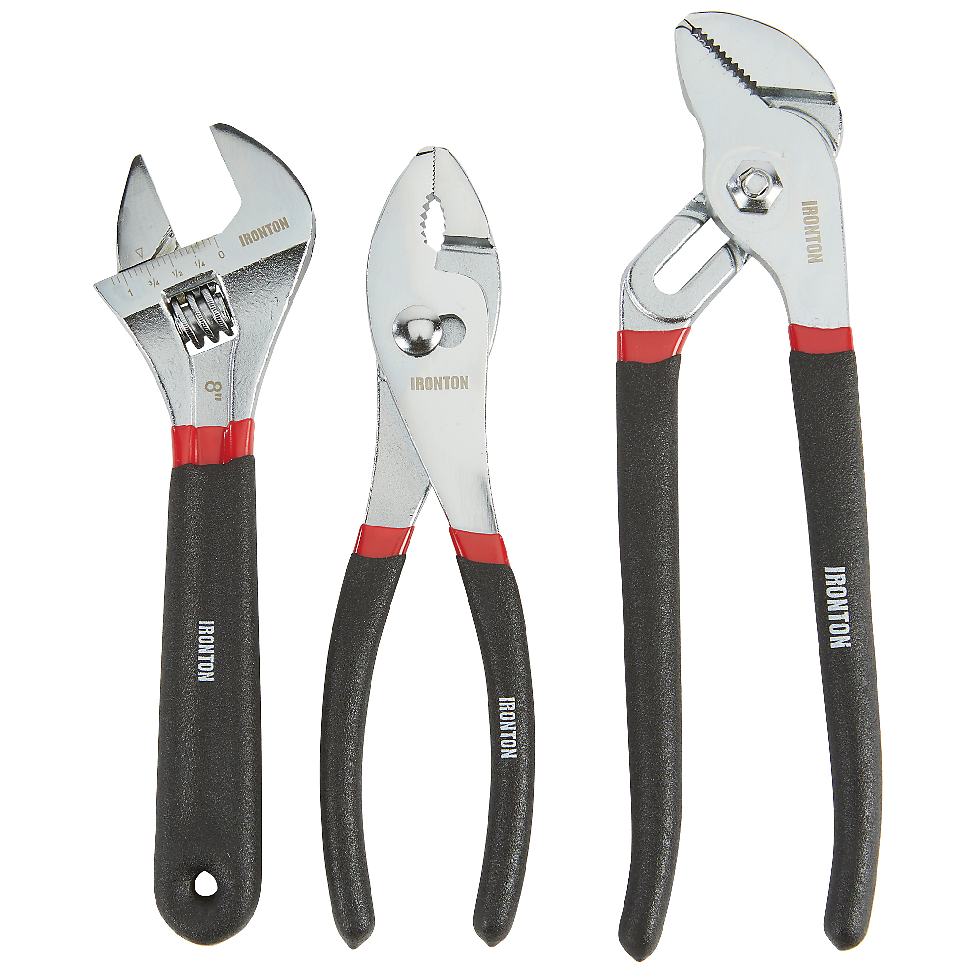 Ironton 3-Pc. Pliers and Wrench Set